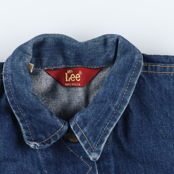 90'S Lee Riders MS.LEE denim jacket, denim jacket, made in USA, women's size M, vintage cotton blue type Vintage Second Hand