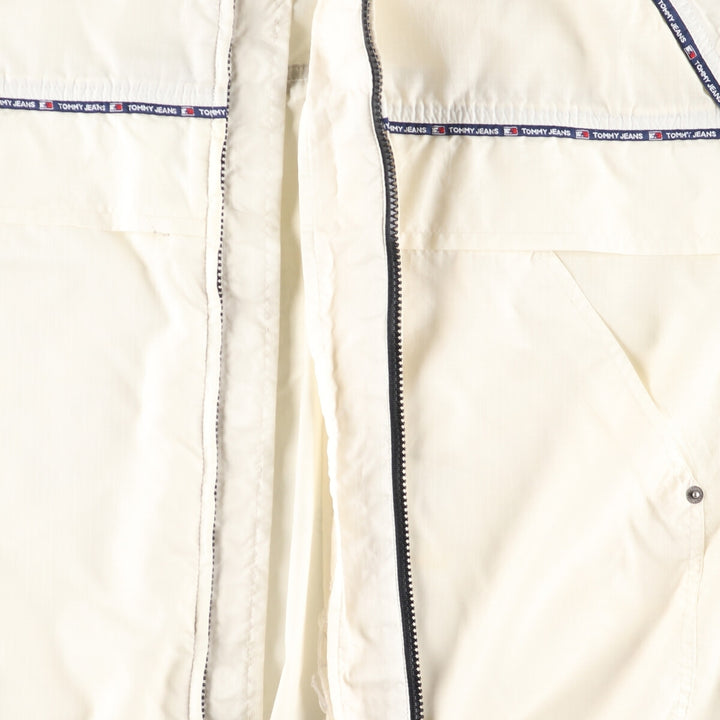 90'S Tommy Hilfiger nylon parka, men's size L, vintage Nylon white type Vintage Second Hand