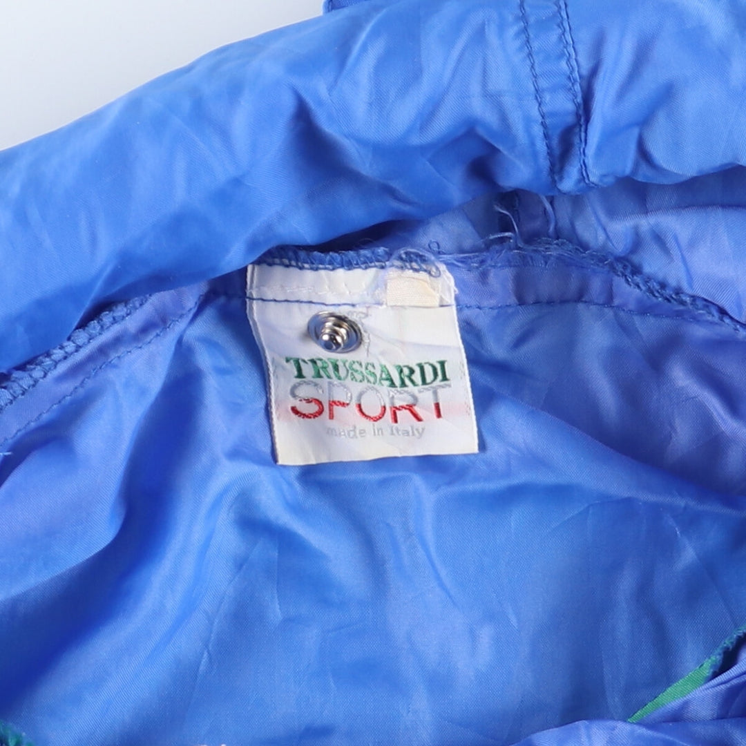 TRUSSARDI SPORT Italian Olympic Team Half-Zip Anorak Parka, Made in Italy, Men's XL unclear multicolor Vintage Second Hand