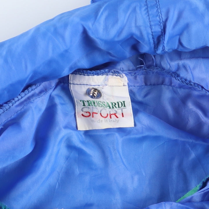 TRUSSARDI SPORT Italian Olympic Team Half-Zip Anorak Parka, Made in Italy, Men's XL unclear multicolor Vintage Second Hand