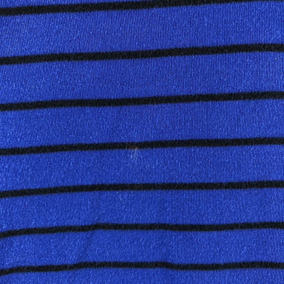 Ralph Lauren POLO RALPH LAUREN long-sleeved striped polo shirt, men's size XL cotton blue type Vintage Second Hand