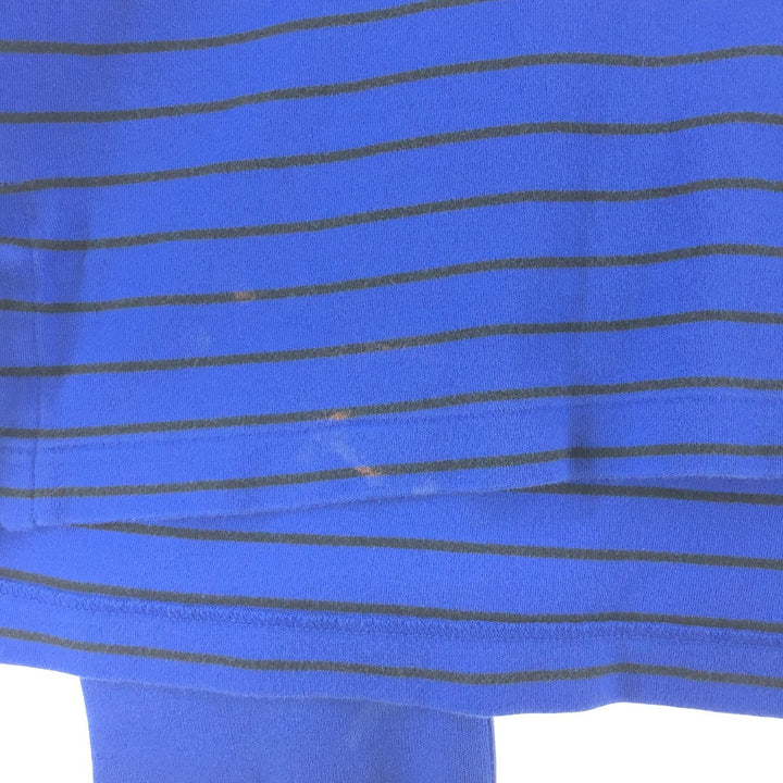 Ralph Lauren POLO RALPH LAUREN long-sleeved striped polo shirt, men's size XL cotton blue type Vintage Second Hand