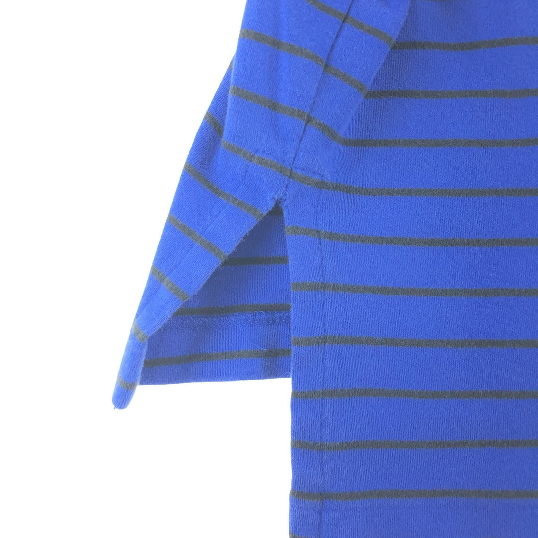 Ralph Lauren POLO RALPH LAUREN long-sleeved striped polo shirt, men's size XL cotton blue type Vintage Second Hand