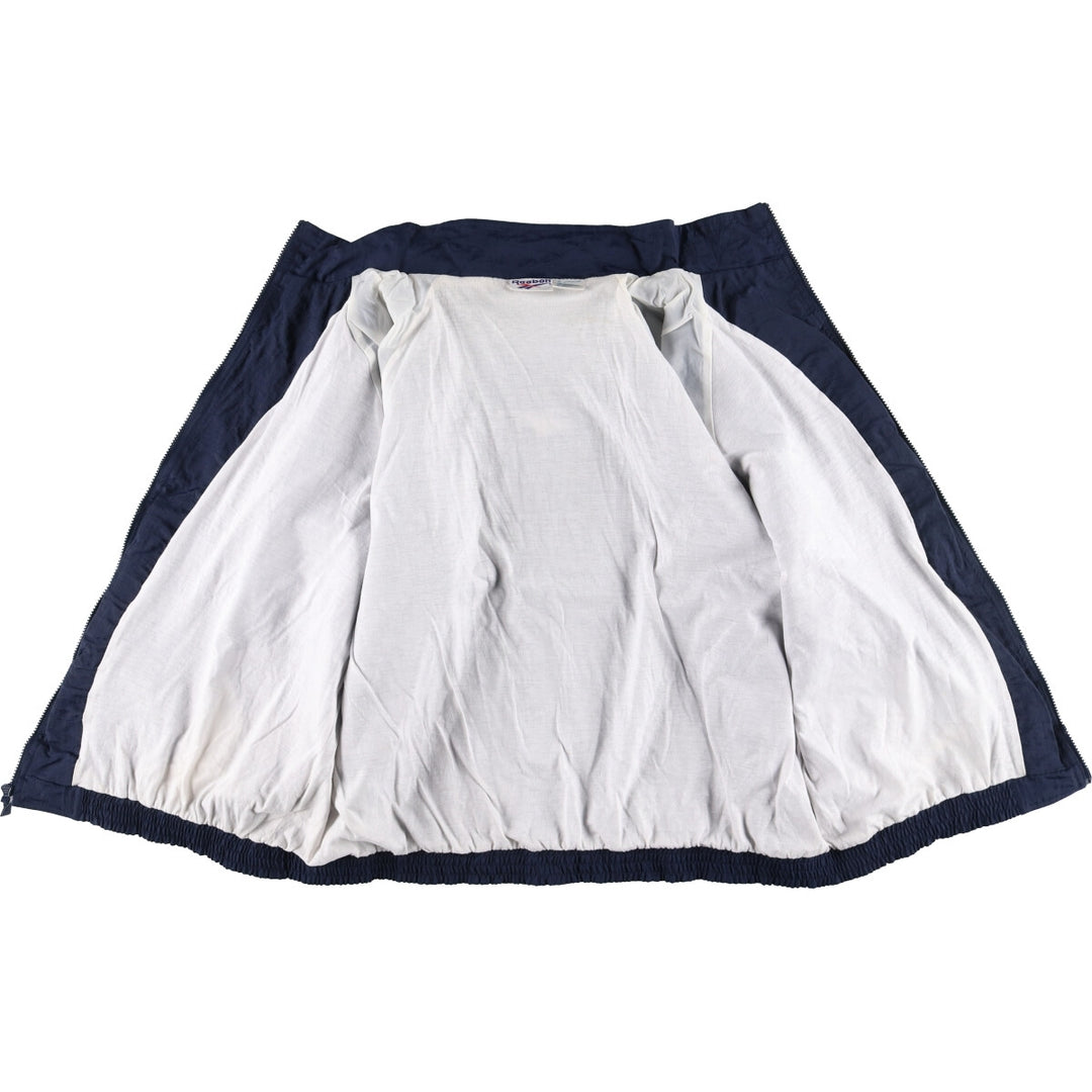 90'S Reebok nylon jacket, men's XXL size, vintage Nylon navy blue type Vintage Second Hand