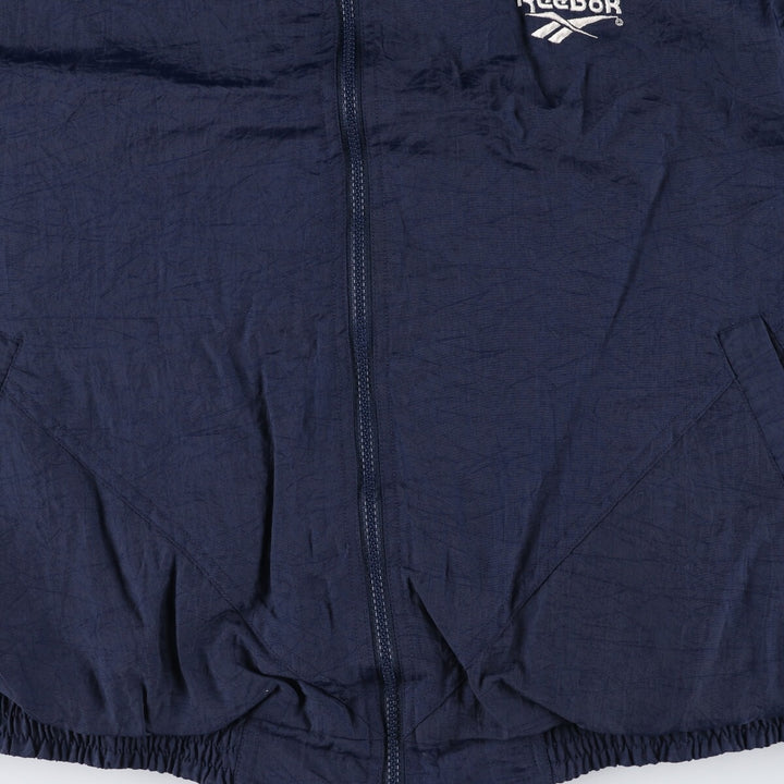 90'S Reebok nylon jacket, men's XXL size, vintage Nylon navy blue type Vintage Second Hand