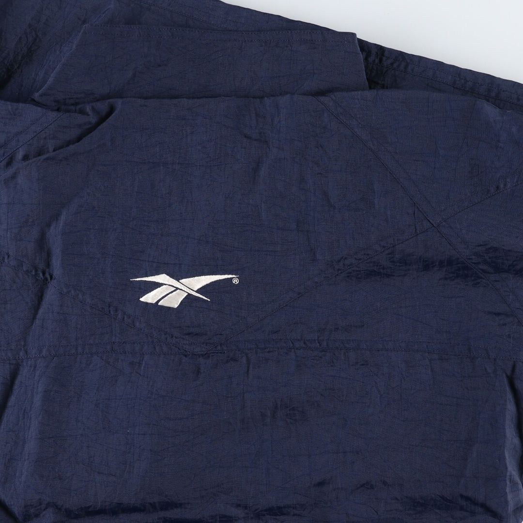 90'S Reebok nylon jacket, men's XXL size, vintage Nylon navy blue type Vintage Second Hand