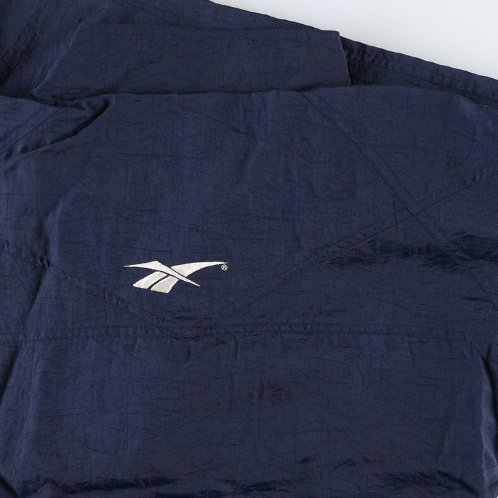 90'S Reebok nylon jacket, men's XXL size, vintage Nylon navy blue type Vintage Second Hand