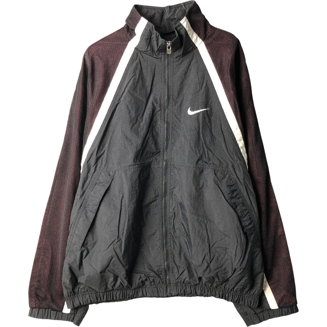 90'S Nike Mesh Nylon Jacket, Men's XL, Vintage Nylon black type Vintage Second Hand
