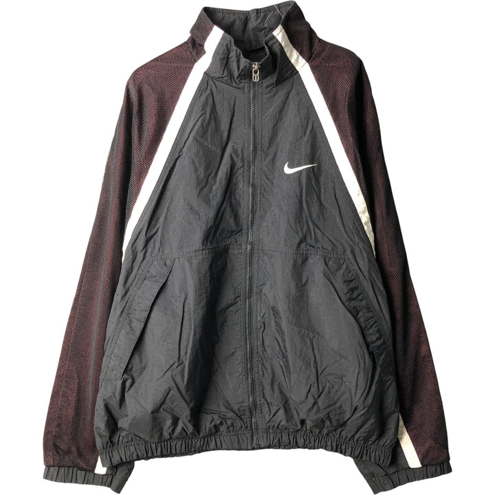 90'S Nike Mesh Nylon Jacket, Men's XL, Vintage Nylon black type Vintage Second Hand