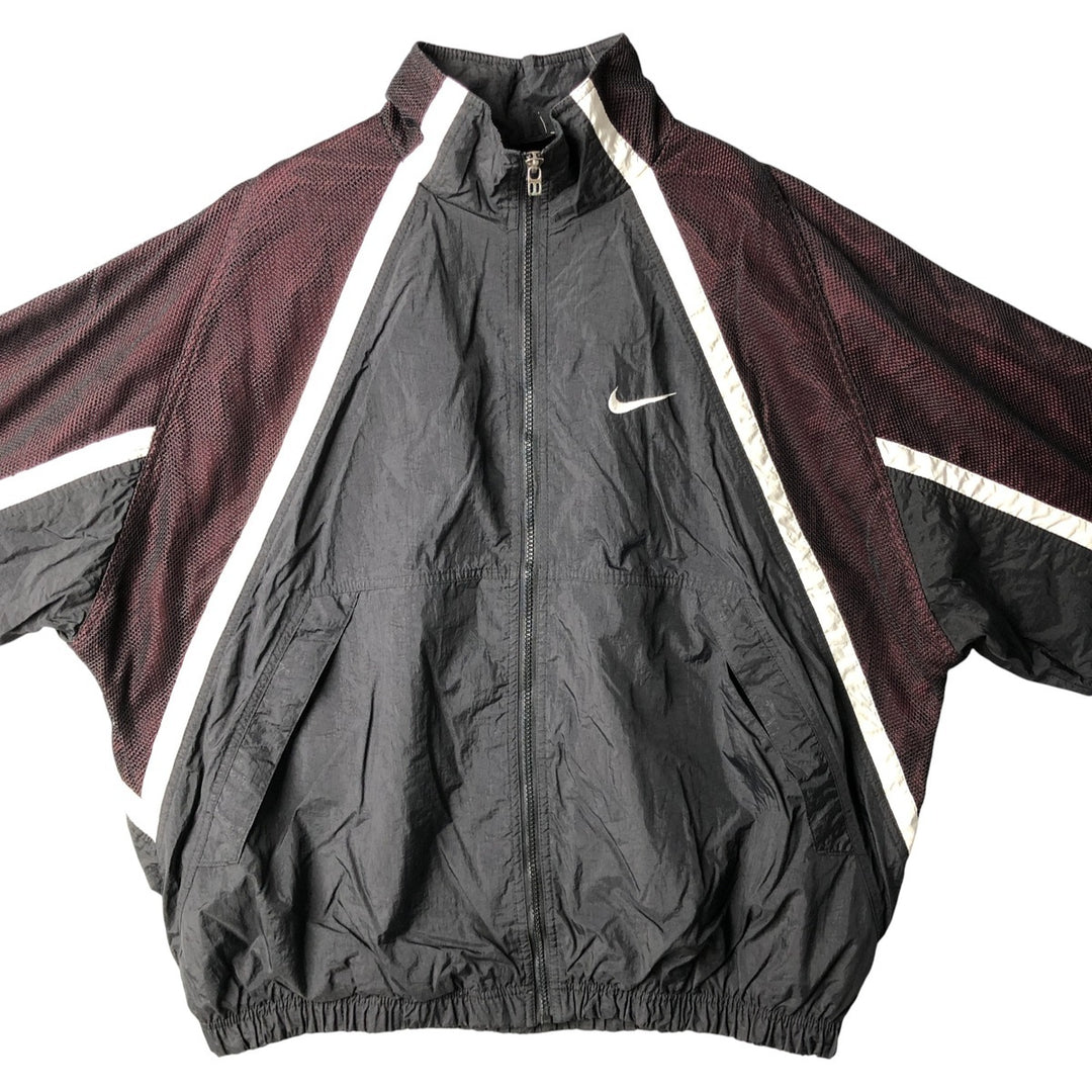 90'S Nike Mesh Nylon Jacket, Men's XL, Vintage Nylon black type Vintage Second Hand