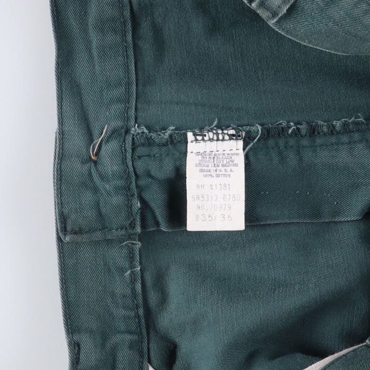 90'S Ralph Lauren POLO by Ralph Lauren Two-pleat Chino Pants Made in USA Men's W34 Vintage cotton Green type dark green Vintage Second Hand