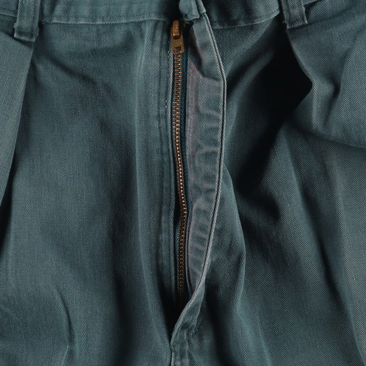 90'S Ralph Lauren POLO by Ralph Lauren Two-pleat Chino Pants Made in USA Men's W34 Vintage cotton Green type dark green Vintage Second Hand