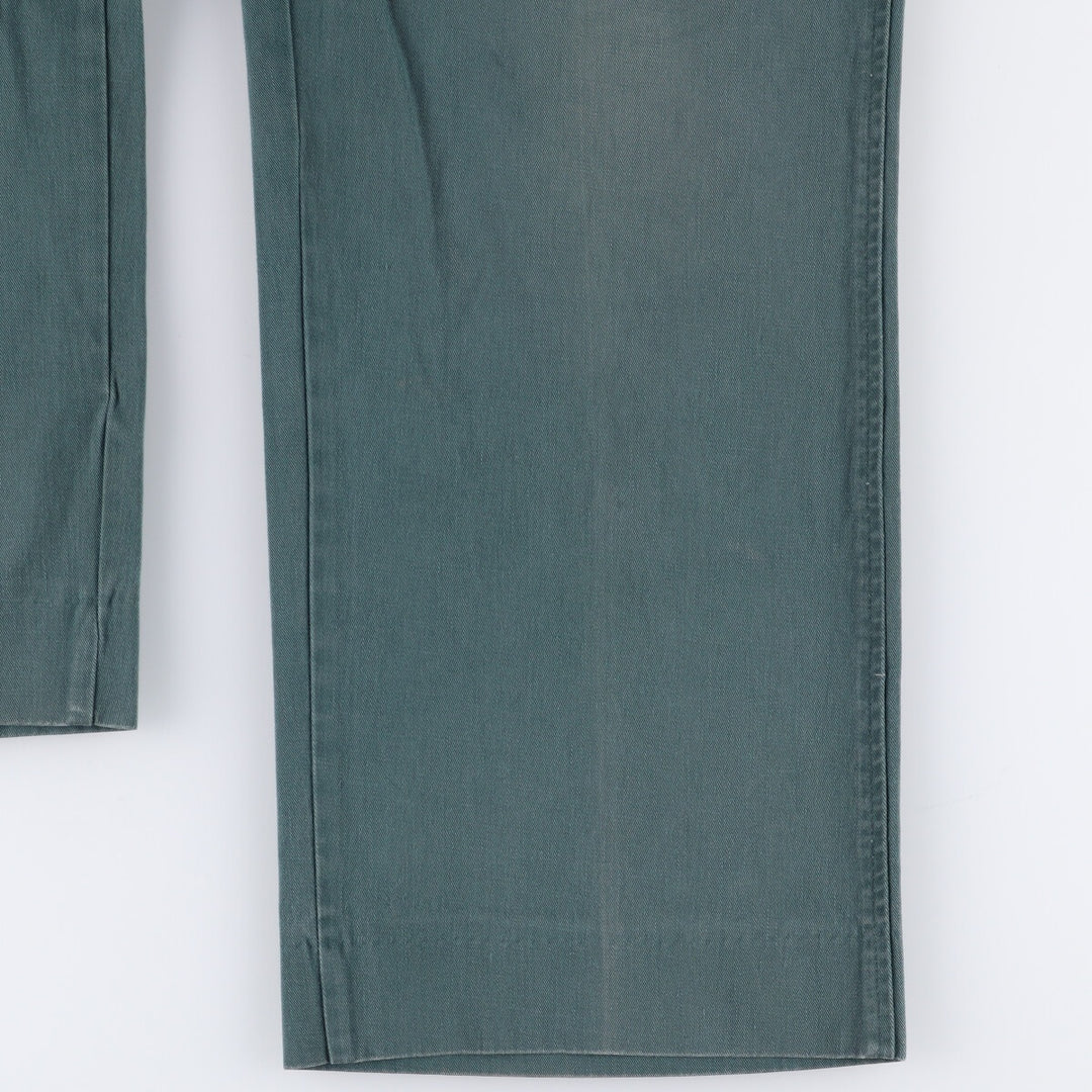 90'S Ralph Lauren POLO by Ralph Lauren Two-pleat Chino Pants Made in USA Men's W34 Vintage cotton Green type dark green Vintage Second Hand