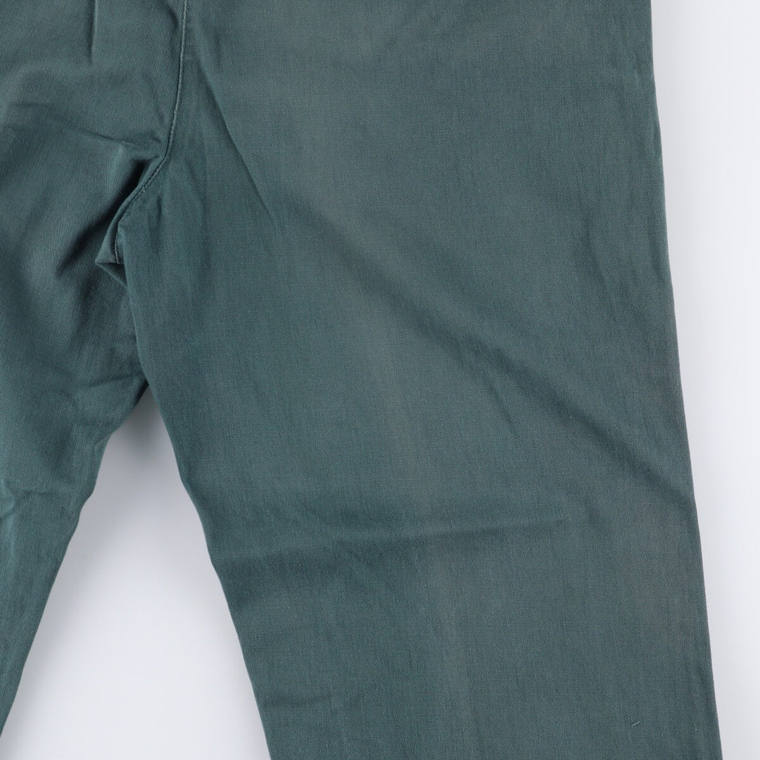 90'S Ralph Lauren POLO by Ralph Lauren Two-pleat Chino Pants Made in USA Men's W34 Vintage cotton Green type dark green Vintage Second Hand