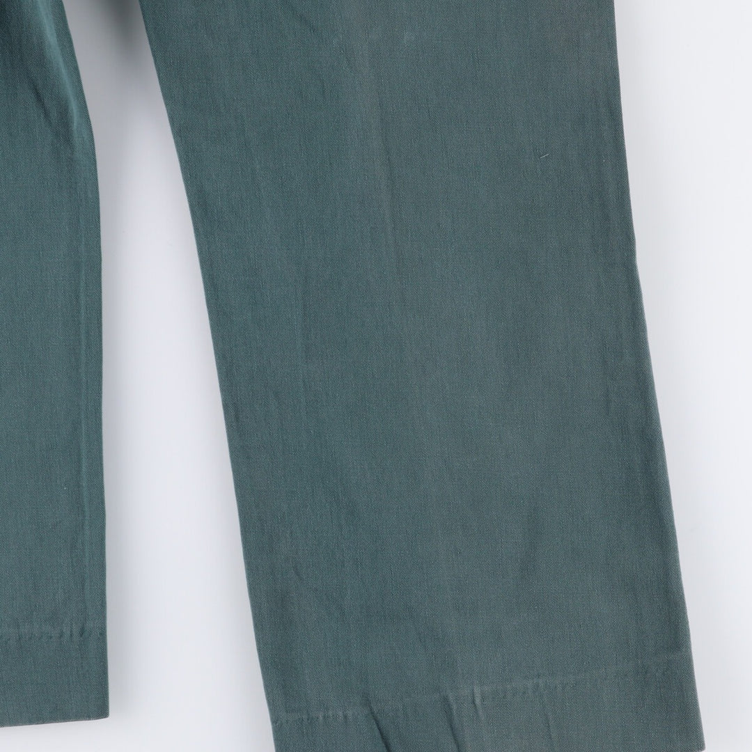 90'S Ralph Lauren POLO by Ralph Lauren Two-pleat Chino Pants Made in USA Men's W34 Vintage cotton Green type dark green Vintage Second Hand