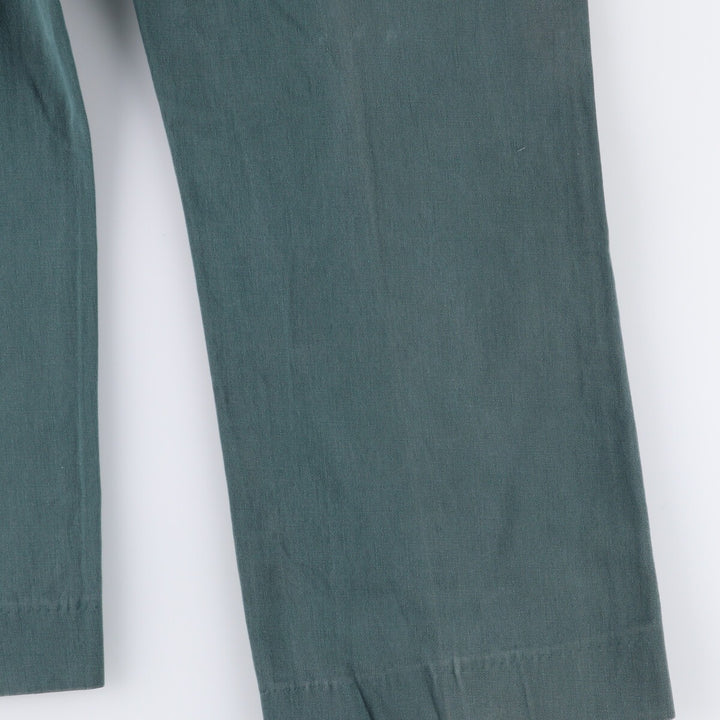 90'S Ralph Lauren POLO by Ralph Lauren Two-pleat Chino Pants Made in USA Men's W34 Vintage cotton Green type dark green Vintage Second Hand