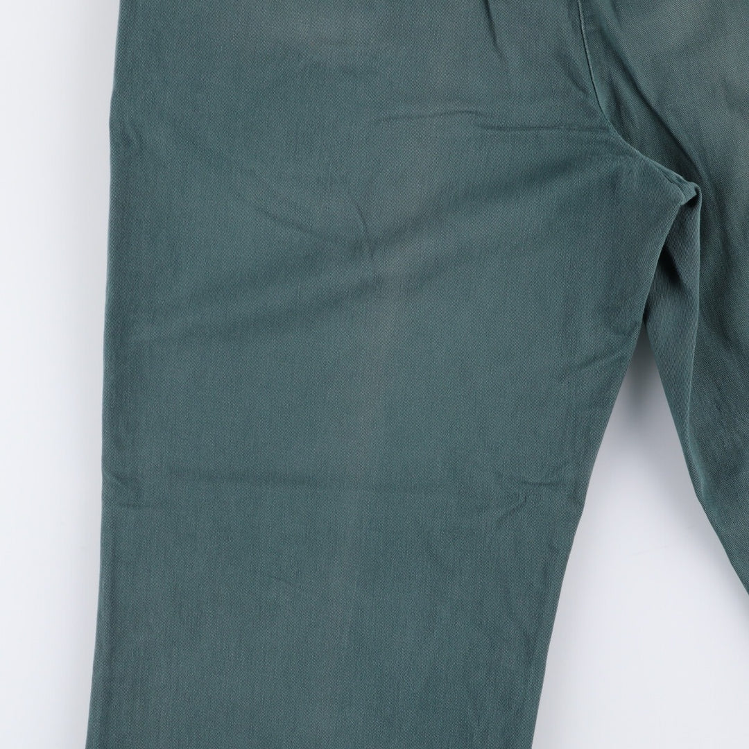 90'S Ralph Lauren POLO by Ralph Lauren Two-pleat Chino Pants Made in USA Men's W34 Vintage cotton Green type dark green Vintage Second Hand