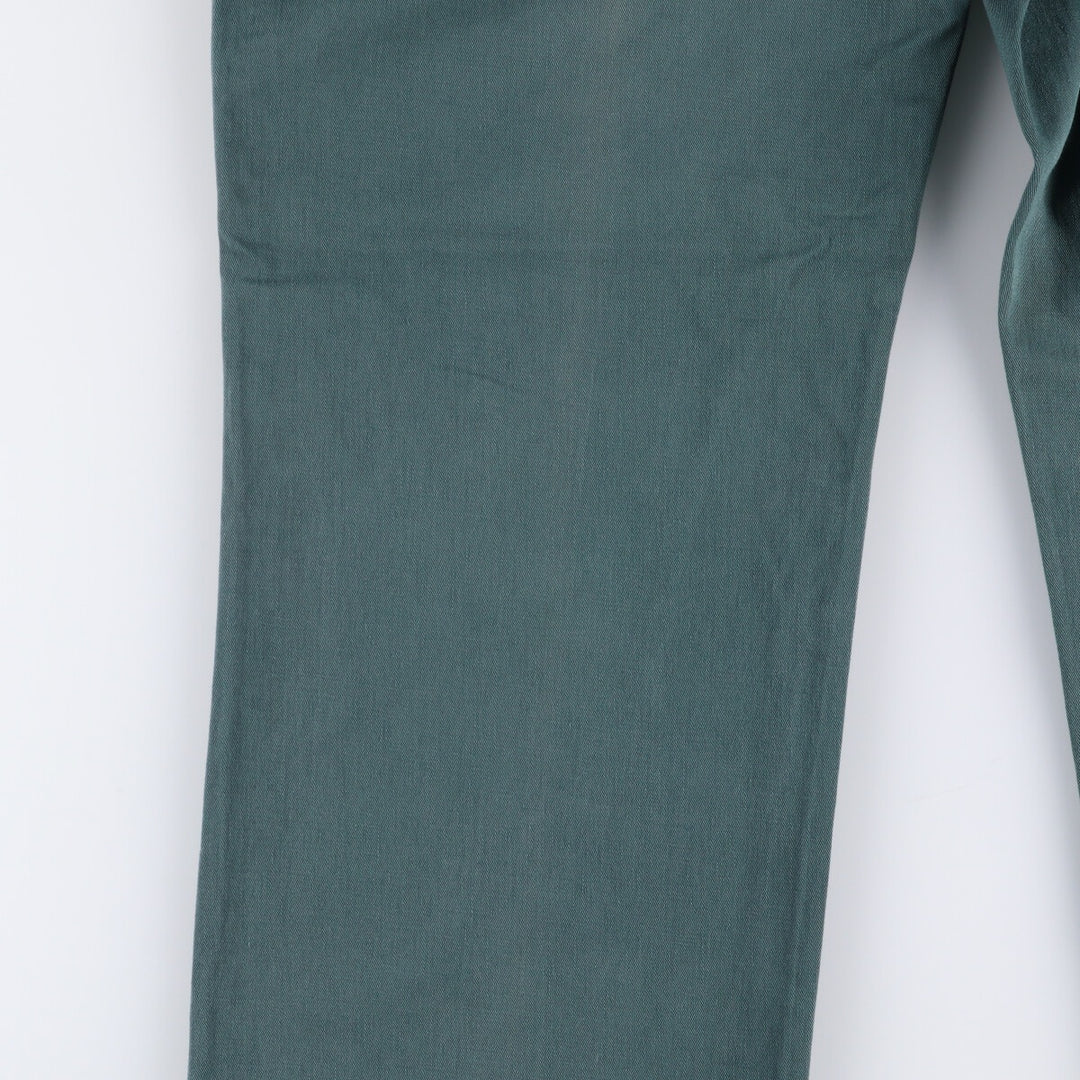 90'S Ralph Lauren POLO by Ralph Lauren Two-pleat Chino Pants Made in USA Men's W34 Vintage cotton Green type dark green Vintage Second Hand
