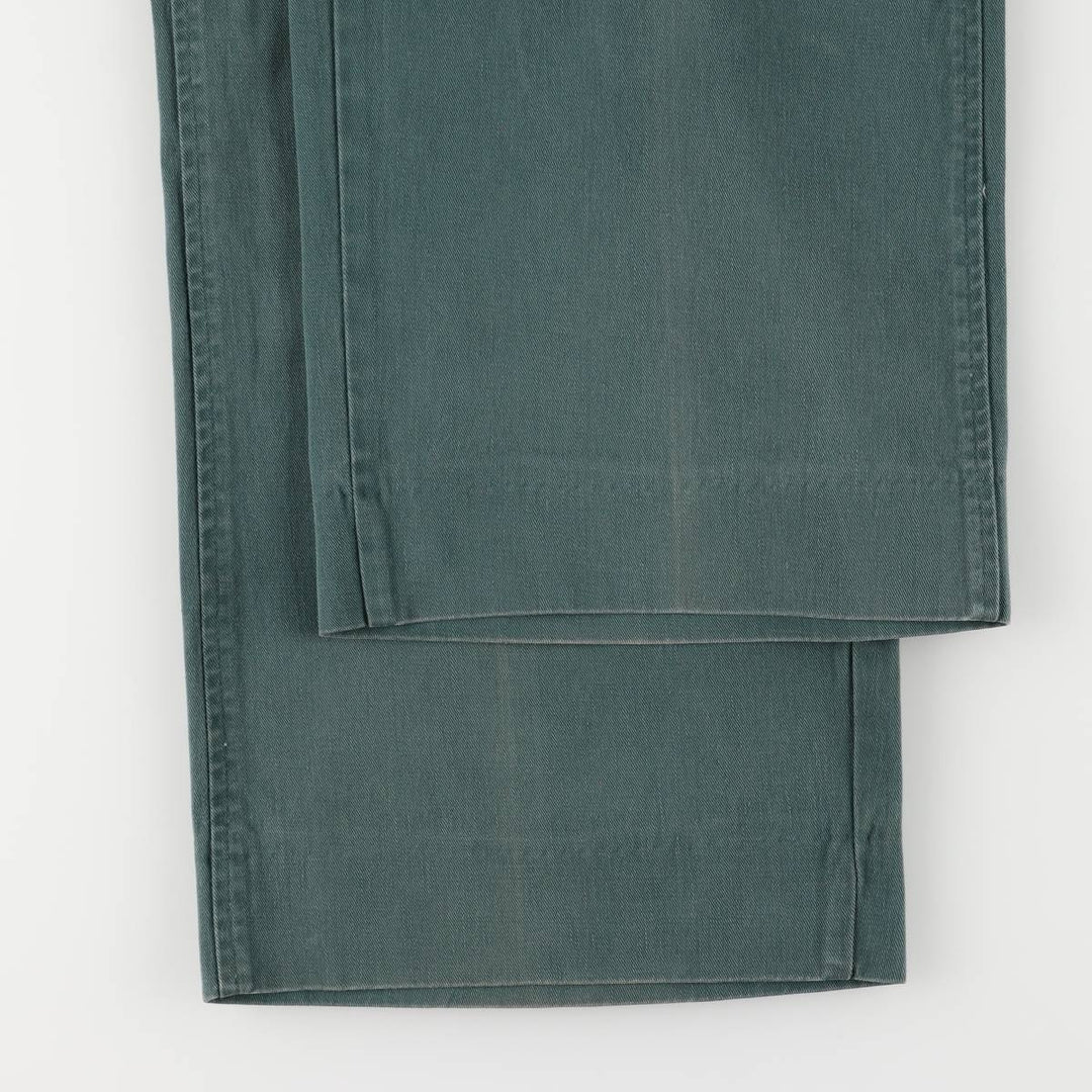 90'S Ralph Lauren POLO by Ralph Lauren Two-pleat Chino Pants Made in USA Men's W34 Vintage cotton Green type dark green Vintage Second Hand