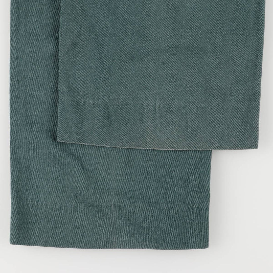90'S Ralph Lauren POLO by Ralph Lauren Two-pleat Chino Pants Made in USA Men's W34 Vintage cotton Green type dark green Vintage Second Hand