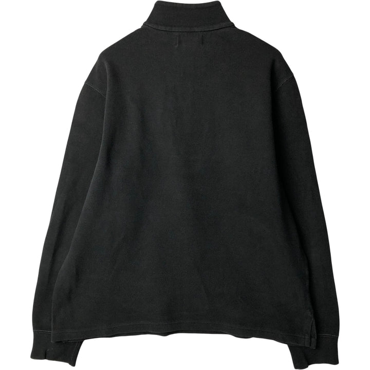 Ralph Lauren POLO by Ralph Lauren Half-Zip Sweatshirt, Men's Size L cotton black type Vintage Second Hand