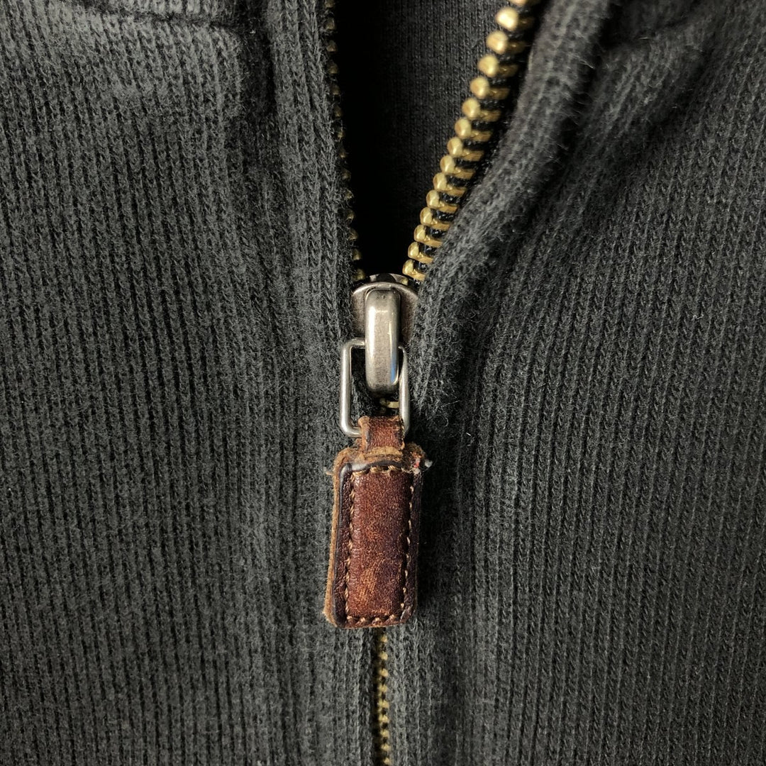Ralph Lauren POLO by Ralph Lauren Half-Zip Sweatshirt, Men's Size L cotton black type Vintage Second Hand
