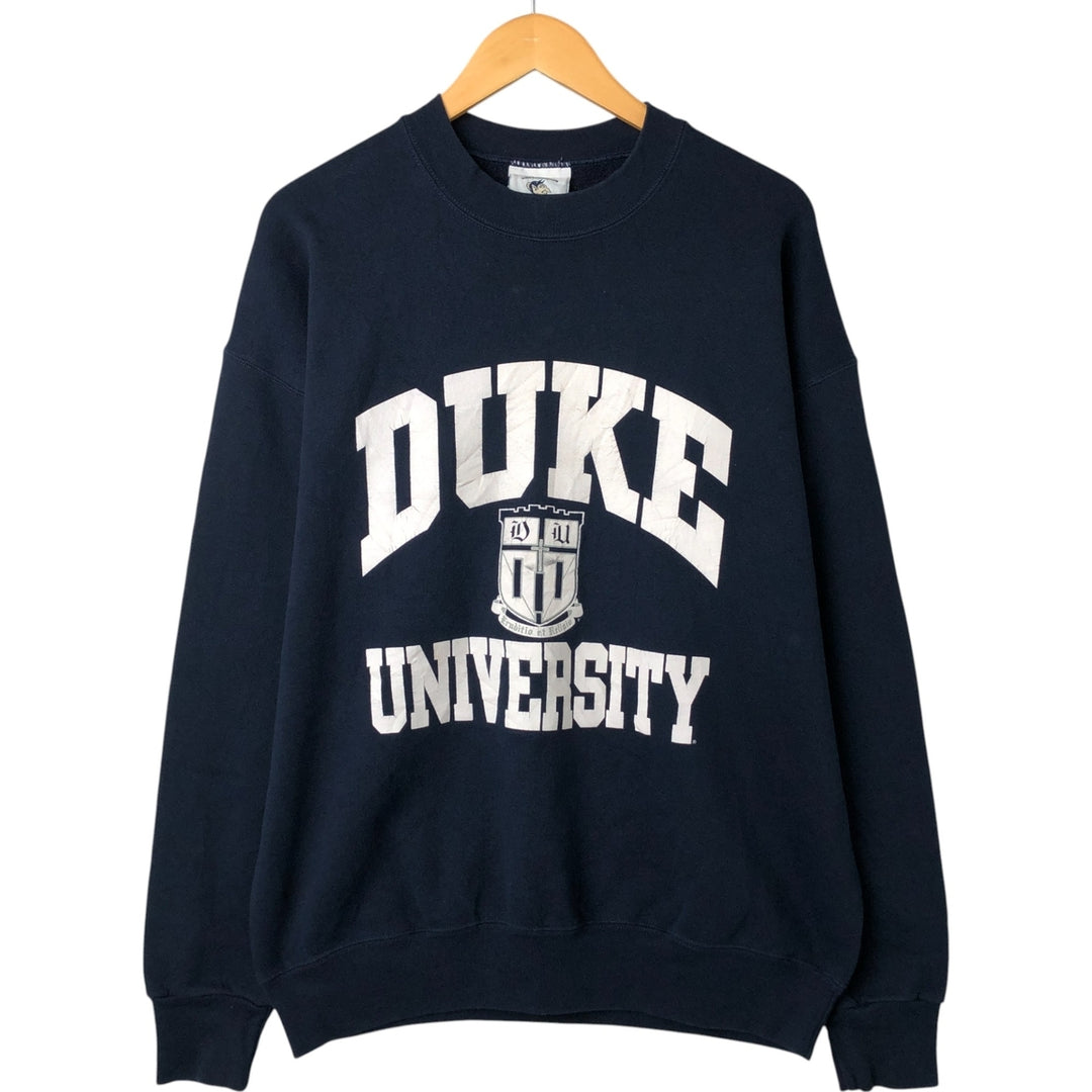90'S THE COTTON EXCHANGE College Sweatshirt, Made in USA, Men's XL, Vintage cotton navy blue type Vintage Second Hand
