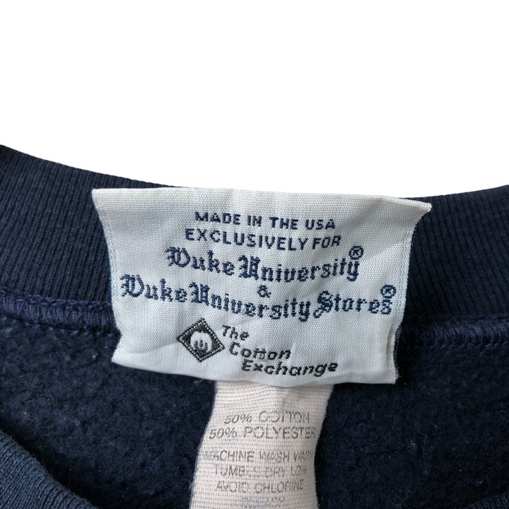 90'S THE COTTON EXCHANGE College Sweatshirt, Made in USA, Men's XL, Vintage cotton navy blue type Vintage Second Hand