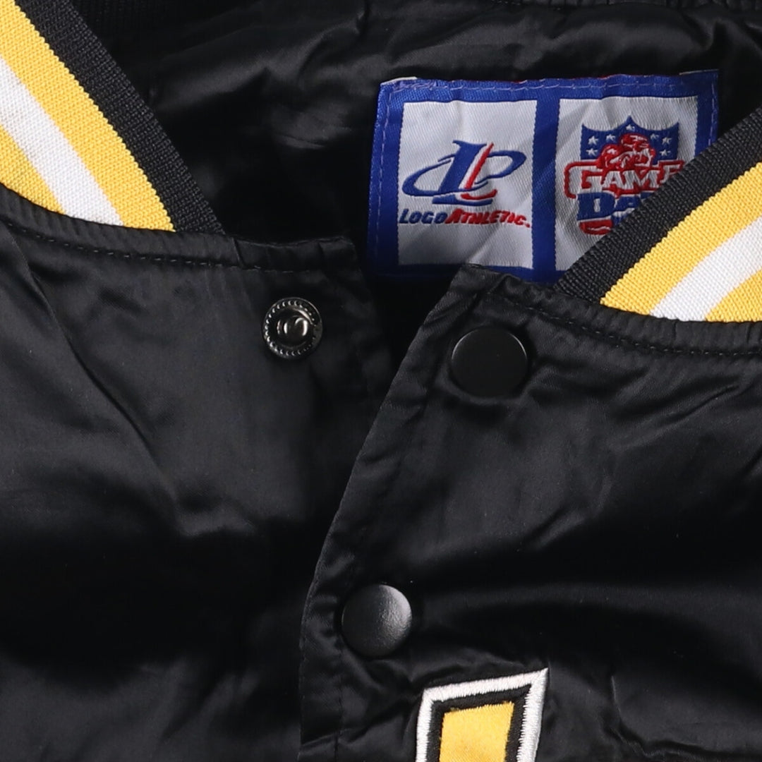 90s-00'S Logo Athletic NFL Pittsburgh Steelers Padded Stadium Jacket, Men's Size L Nylon black type Vintage Second Hand