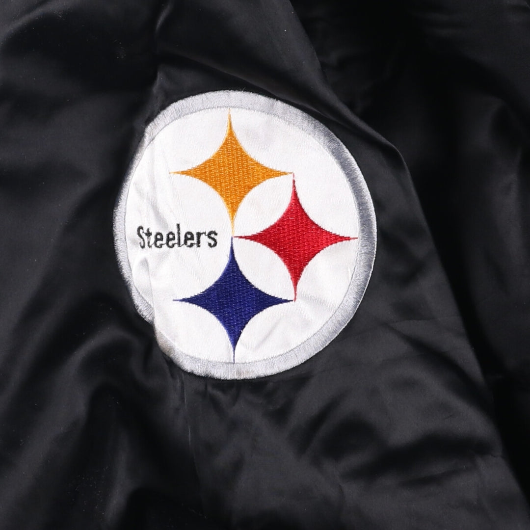 90s-00'S Logo Athletic NFL Pittsburgh Steelers Padded Stadium Jacket, Men's Size L Nylon black type Vintage Second Hand