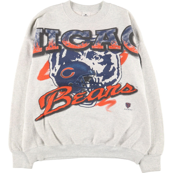 Vintage 90'S NFL Chicago Bears print sweatshirt, size L, men's cotton gray type Vintage Second Hand