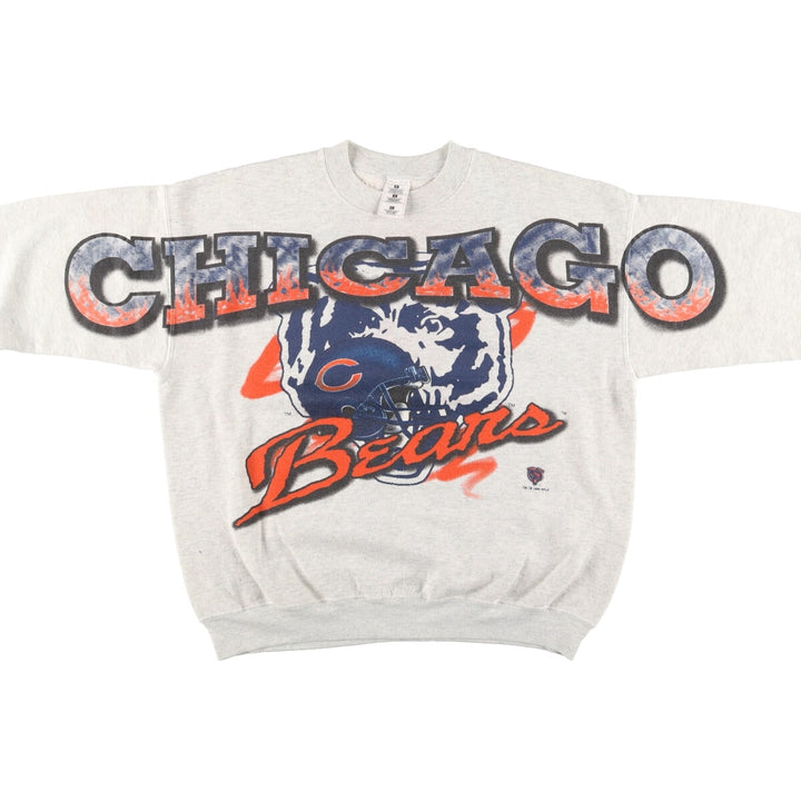 Vintage 90'S NFL Chicago Bears print sweatshirt, size L, men's cotton gray type Vintage Second Hand