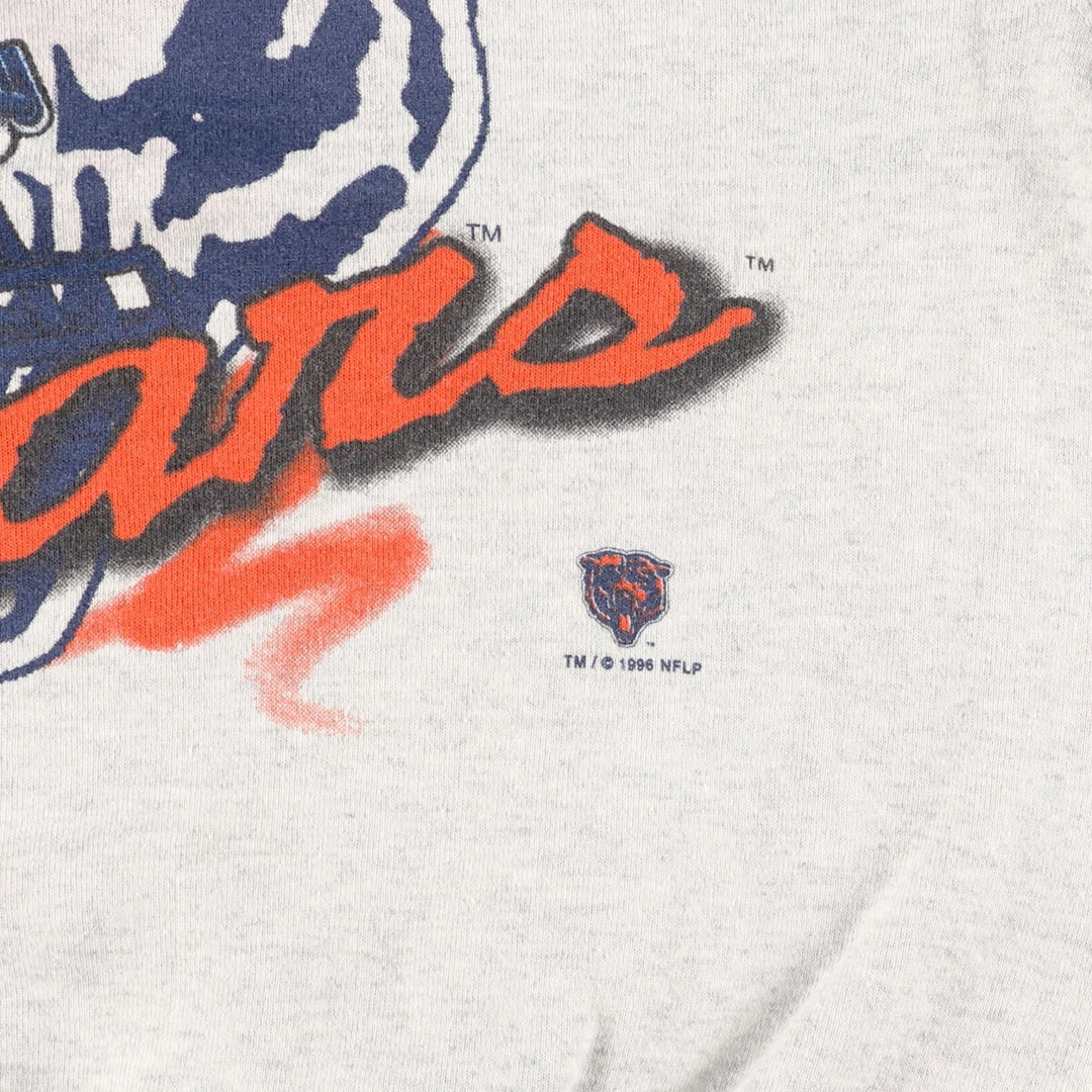 Vintage 90'S NFL Chicago Bears print sweatshirt, size L, men's cotton gray type Vintage Second Hand