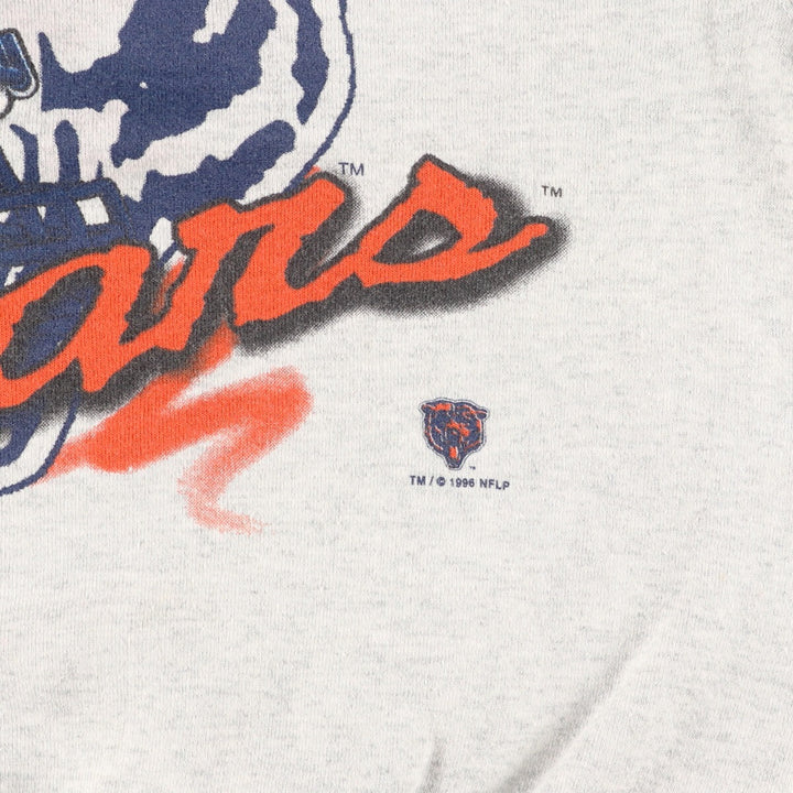 Vintage 90'S NFL Chicago Bears print sweatshirt, size L, men's cotton gray type Vintage Second Hand