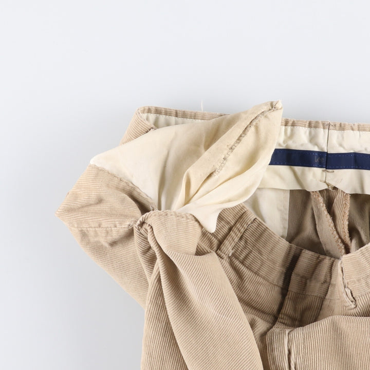 Vintage Lee corduroy pants, made in the USA, men's size W33. cotton Beige type Vintage Second Hand