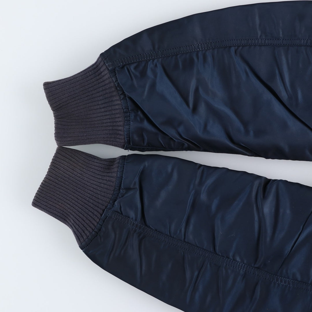 Civilian Alpha MA-1 type padded military flight jacket, men's XL size Nylon navy blue type Vintage Second Hand