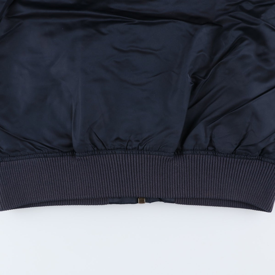 Civilian Alpha MA-1 type padded military flight jacket, men's XL size Nylon navy blue type Vintage Second Hand
