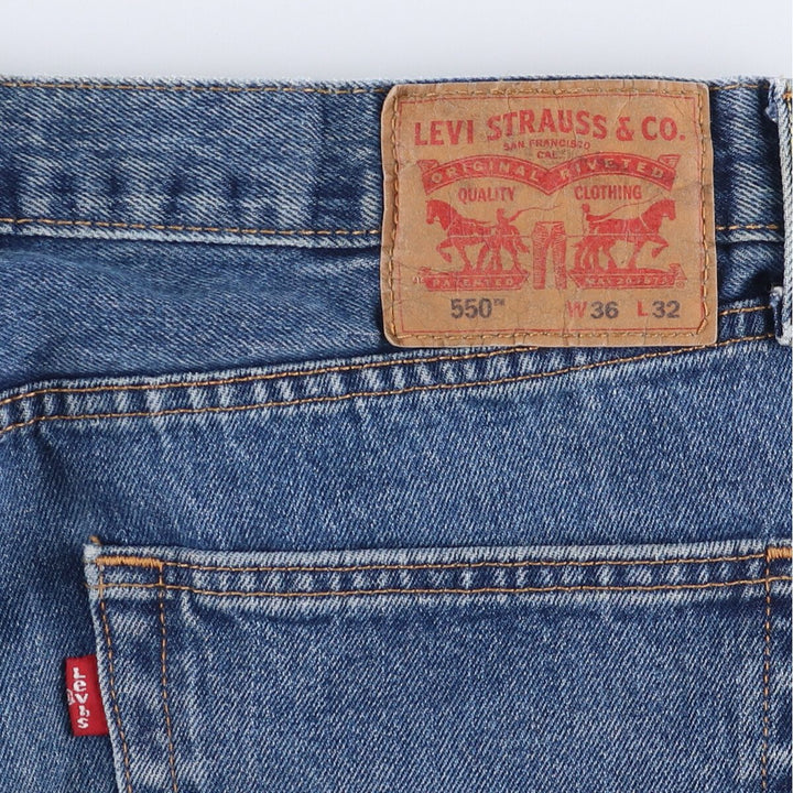 Levi's 550 tapered denim pants for men, size w36 unclear blue type Vintage Second Hand