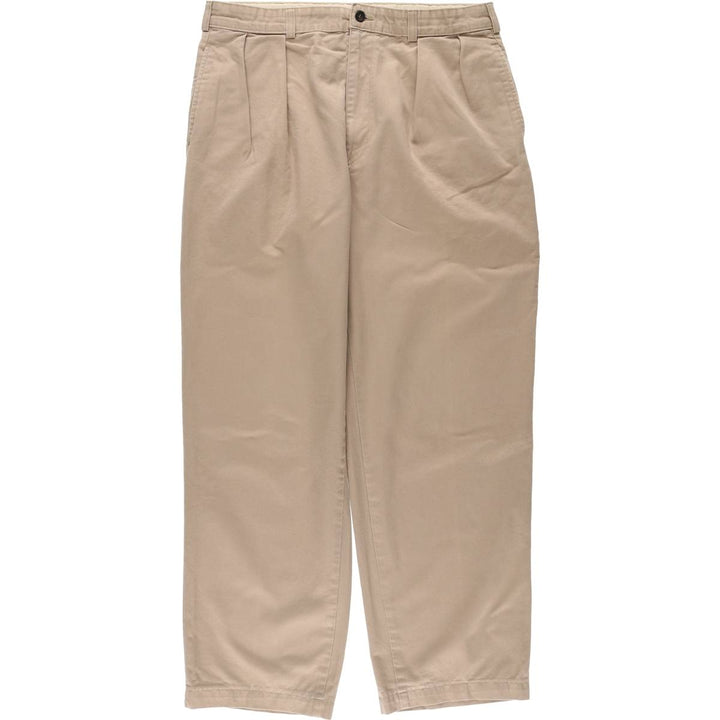 Ralph Lauren POLO RALPH LAUREN Two-pleat chino pants for men, size W35 cotton Beige type Vintage Second Hand