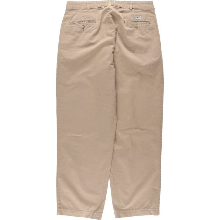 Ralph Lauren POLO RALPH LAUREN Two-pleat chino pants for men, size W35 cotton Beige type Vintage Second Hand