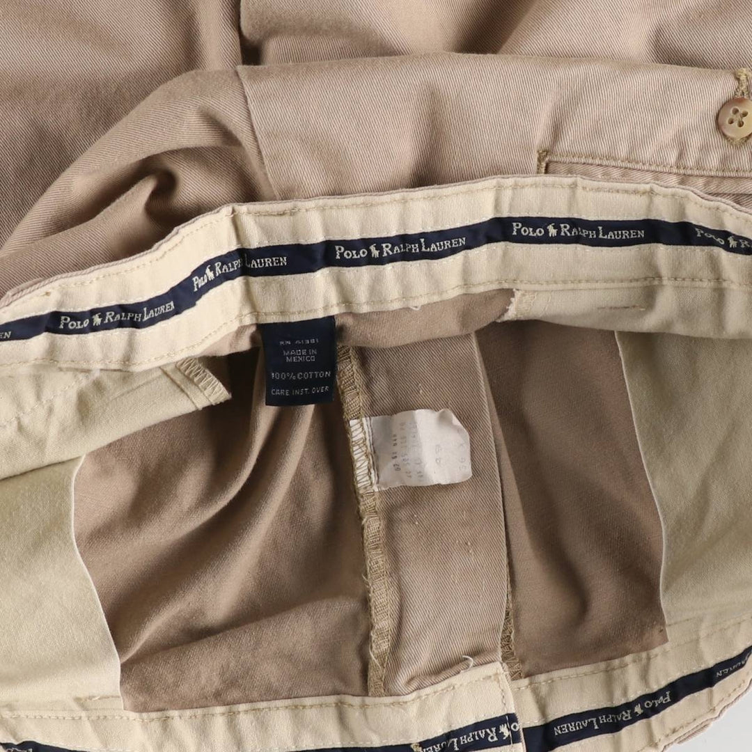 Ralph Lauren POLO RALPH LAUREN Two-pleat chino pants for men, size W35 cotton Beige type Vintage Second Hand