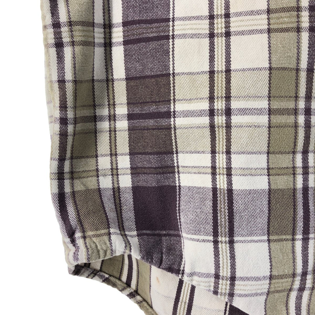 90'S Eddie Bauer Long Sleeve Button-Down Check Shirt, Men's XL, Vintage cotton purple type Vintage Second Hand