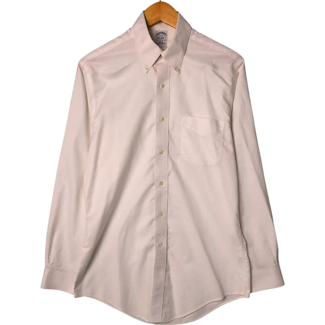 Brooks Brothers Est.1818 Long Sleeve Button-Down Shirt, Men's Size L Supima Cotton white type Vintage Second Hand