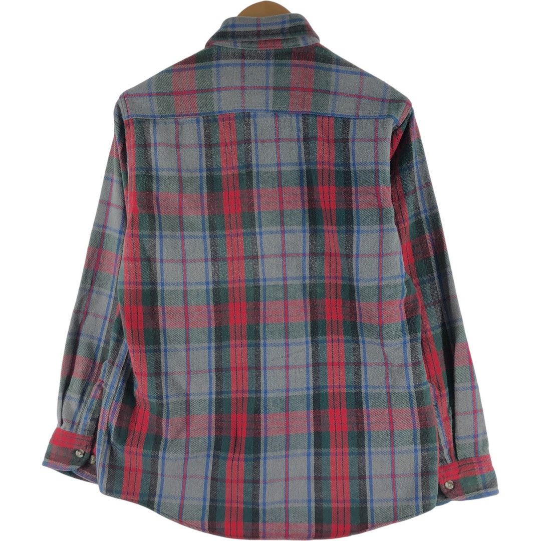90'S GREATLAND APPAREL Long Sleeve Flannel Check Shirt Men's M Size Vintage unclear gray type Vintage Second Hand