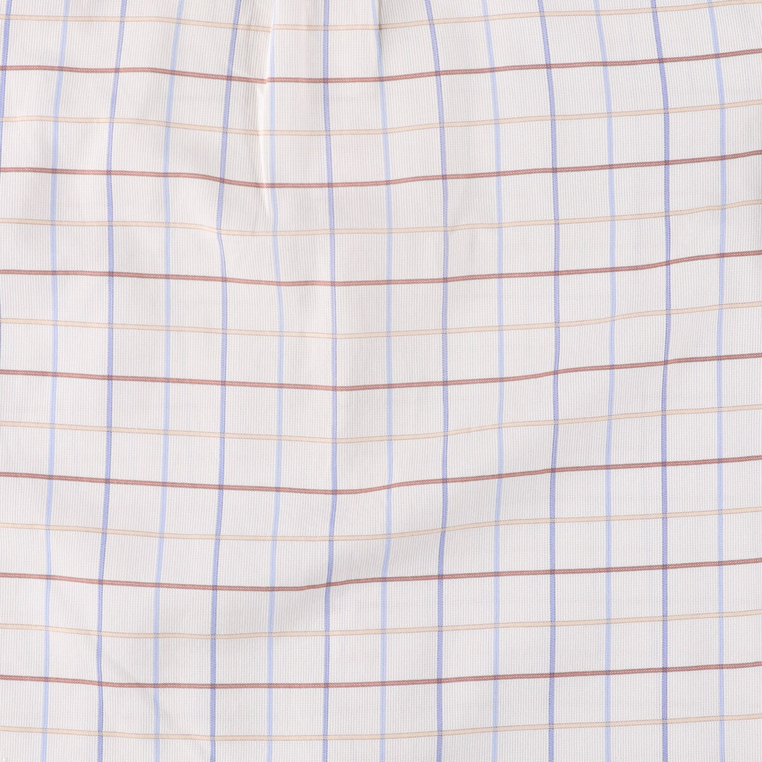 Ralph Lauren YARMOUTH short sleeve button down check shirt, men's size L cotton white type Vintage Second Hand