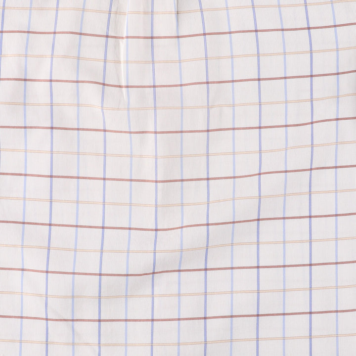 Ralph Lauren YARMOUTH short sleeve button down check shirt, men's size L cotton white type Vintage Second Hand