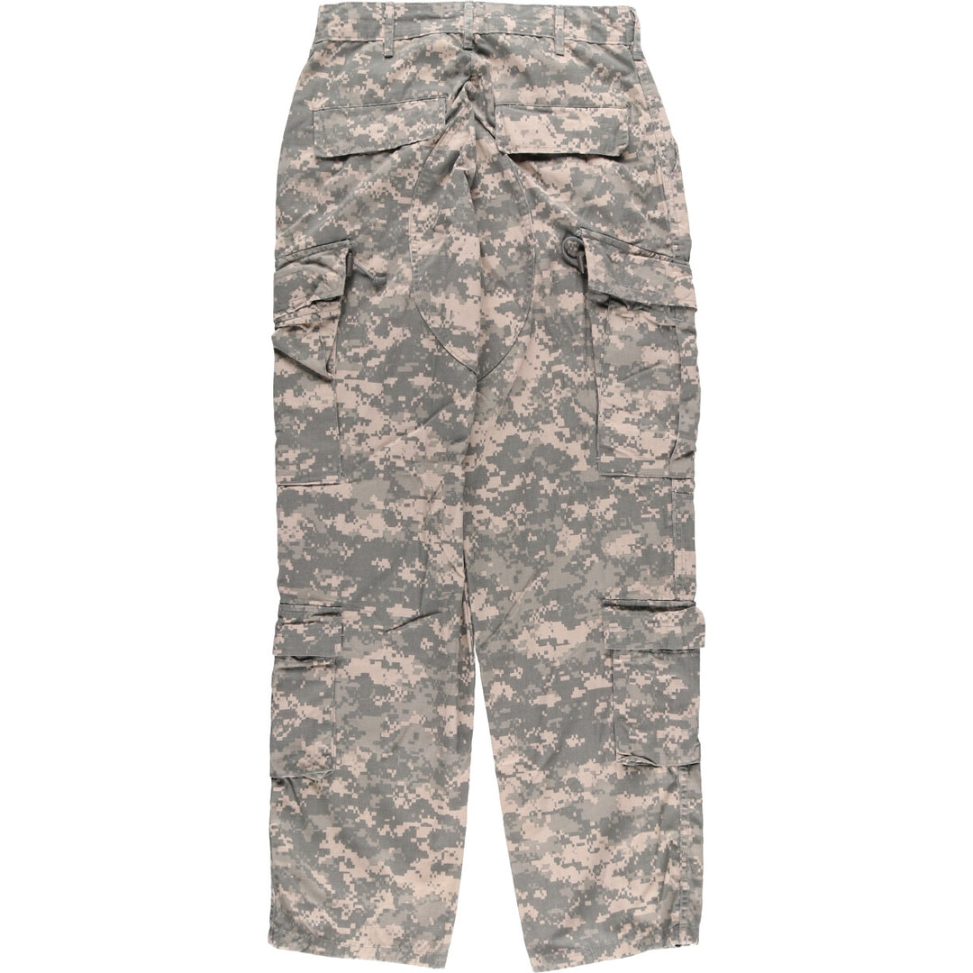 00'S US Military Camouflage Pattern ACU Digital Camo Ripstop Military Cargo Pants Made in USA SMALL-REGULAR Men's S Size cotton gray type Vintage Second Hand