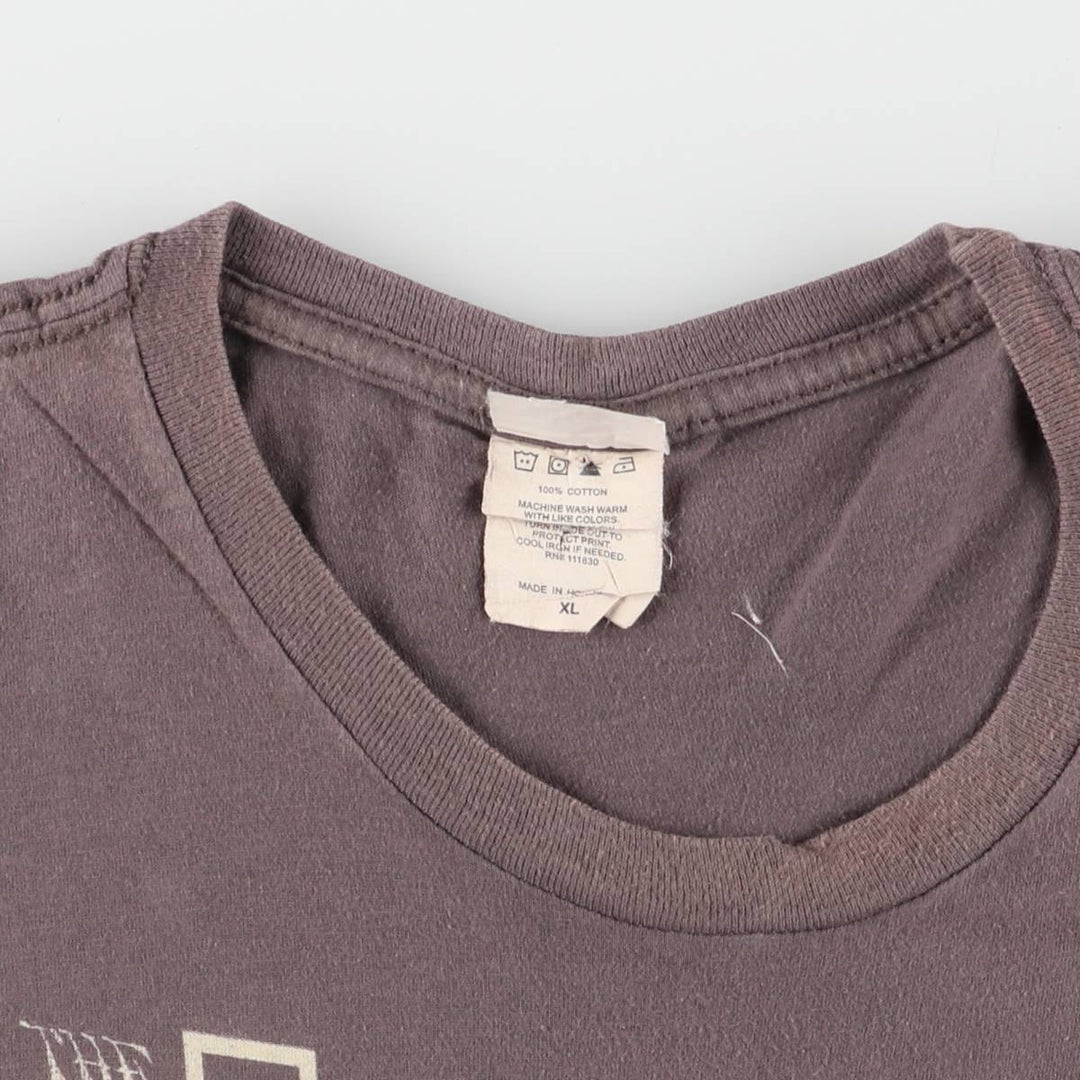 00'S The Doors Band T-shirt, Men's XL size cotton gray type Vintage Second Hand