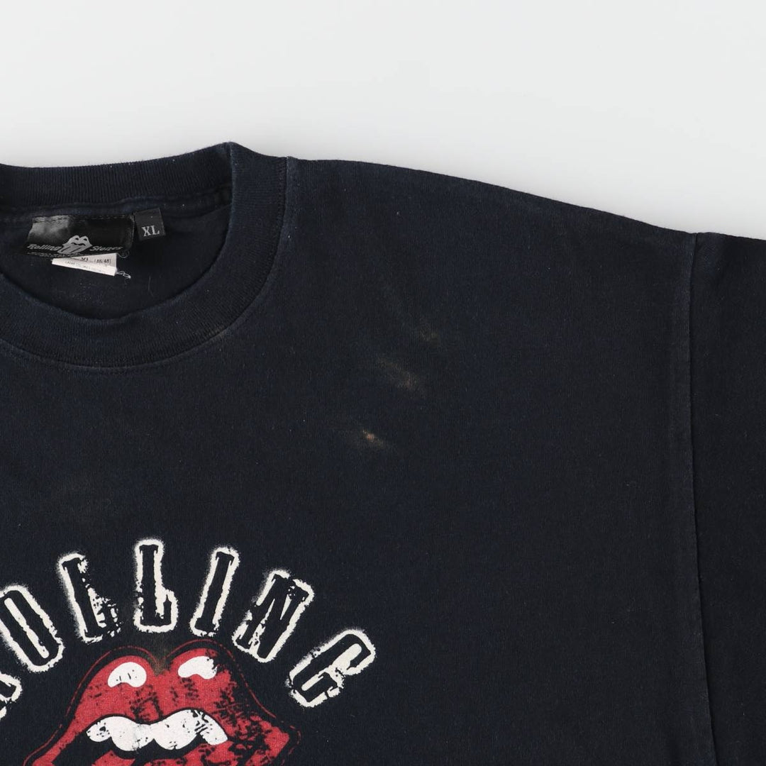 THE ROLLING STONES The Rolling Stones Band T-shirt Band T Men's XL size cotton black type Vintage Second Hand