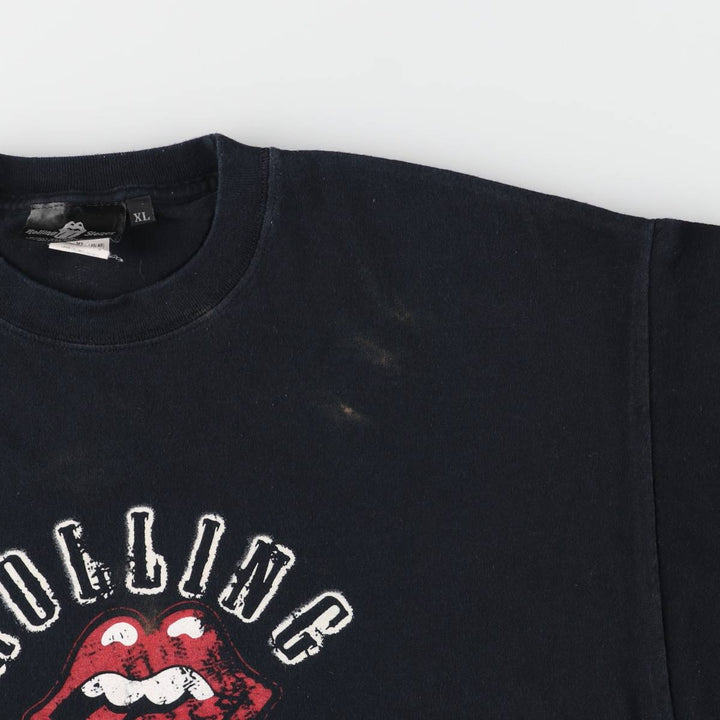 THE ROLLING STONES The Rolling Stones Band T-shirt Band T Men's XL size cotton black type Vintage Second Hand